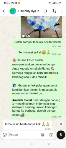 Testimonial Standing Flower rembang