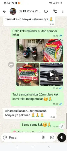 Testimonial Papan Bunga rembang